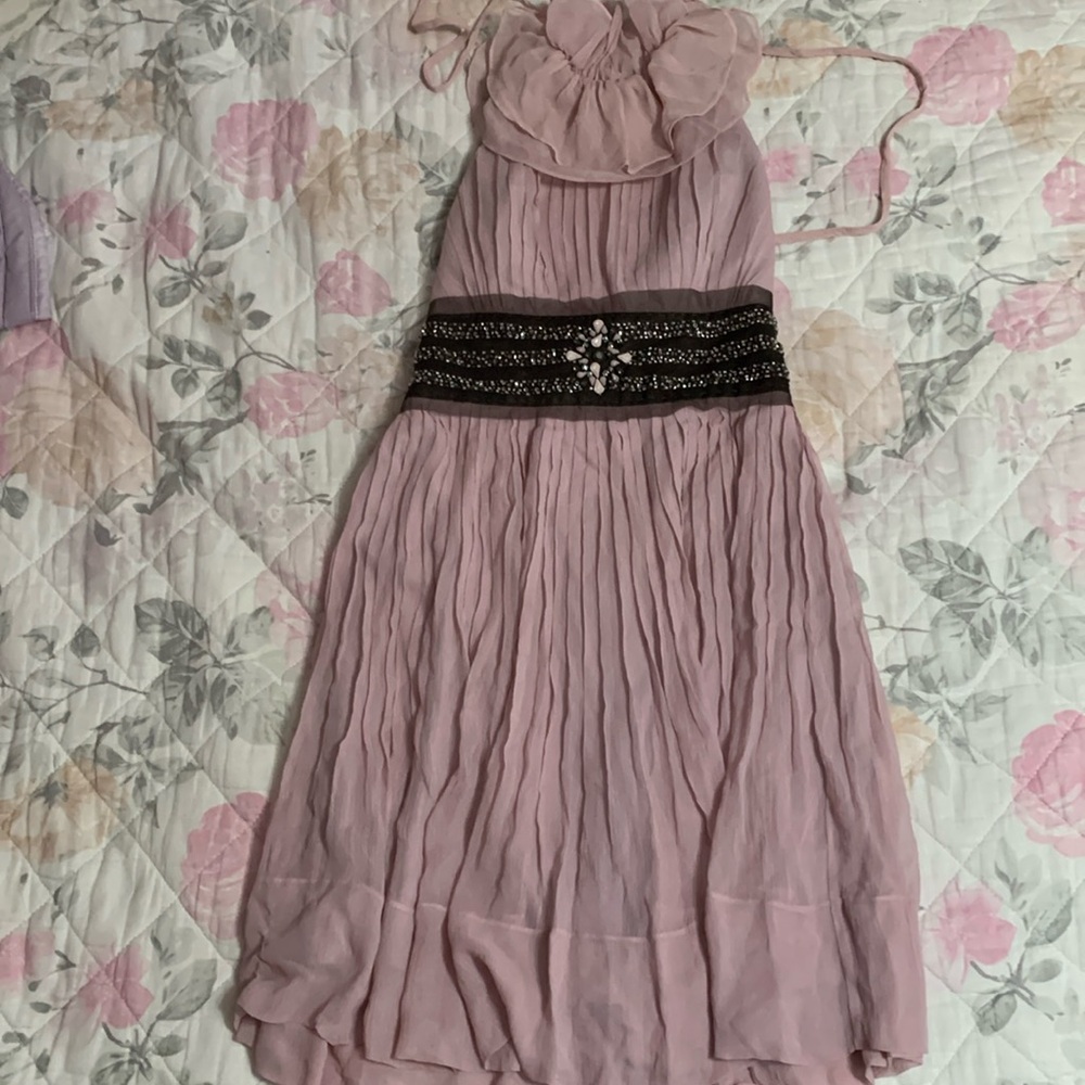 BCBGMAXAZRIA Halter dress, size 0. Light pink, perfect condition